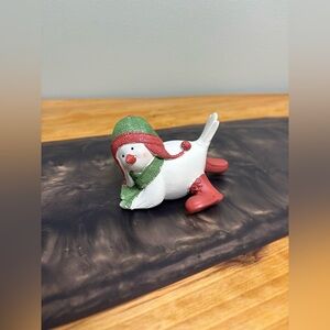 2/$13 Vintage winter snow bird holiday decor
